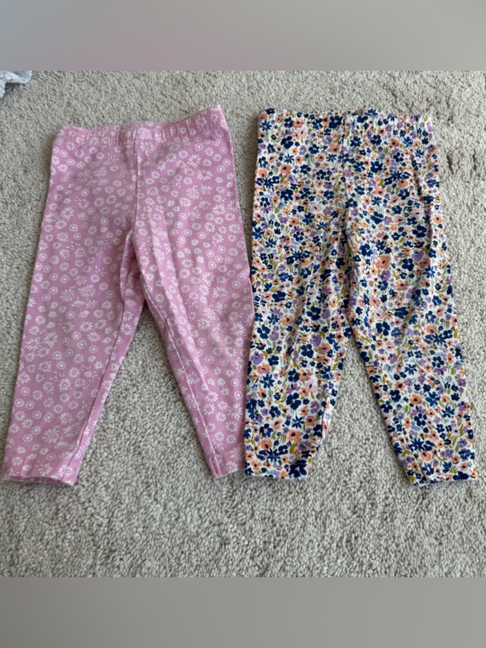 18M 2 Pairs Girls Pants Carter's Floral